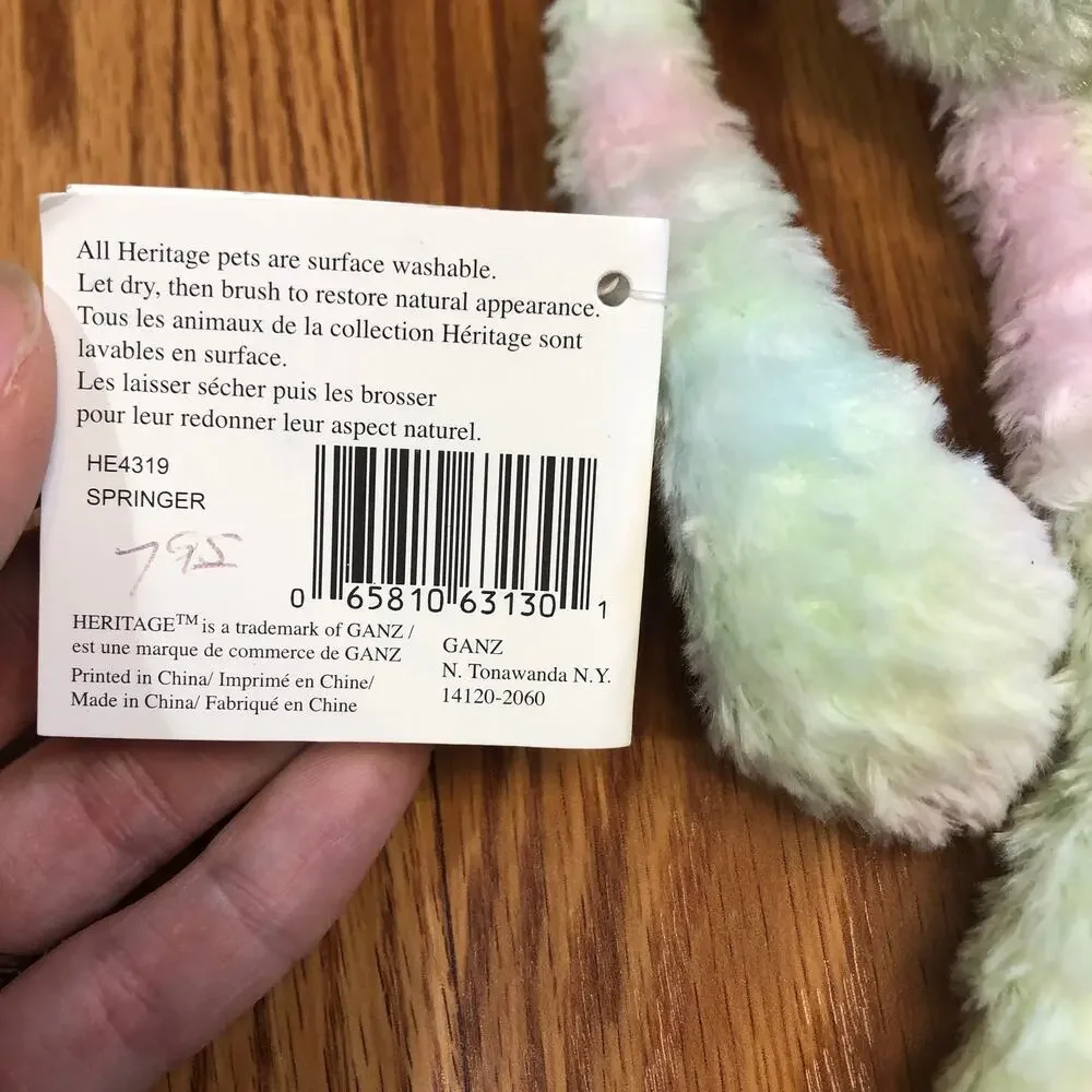 NWT Vintage Y2K Heritage Collection by Ganz Hanging Easter Bunny Rabbit